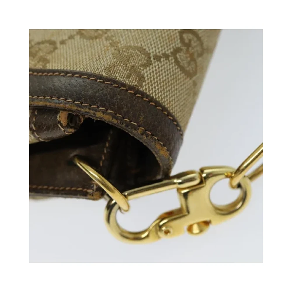 Gucci Vintage Pre-owned Canvas gucci-bags Beige Dames
