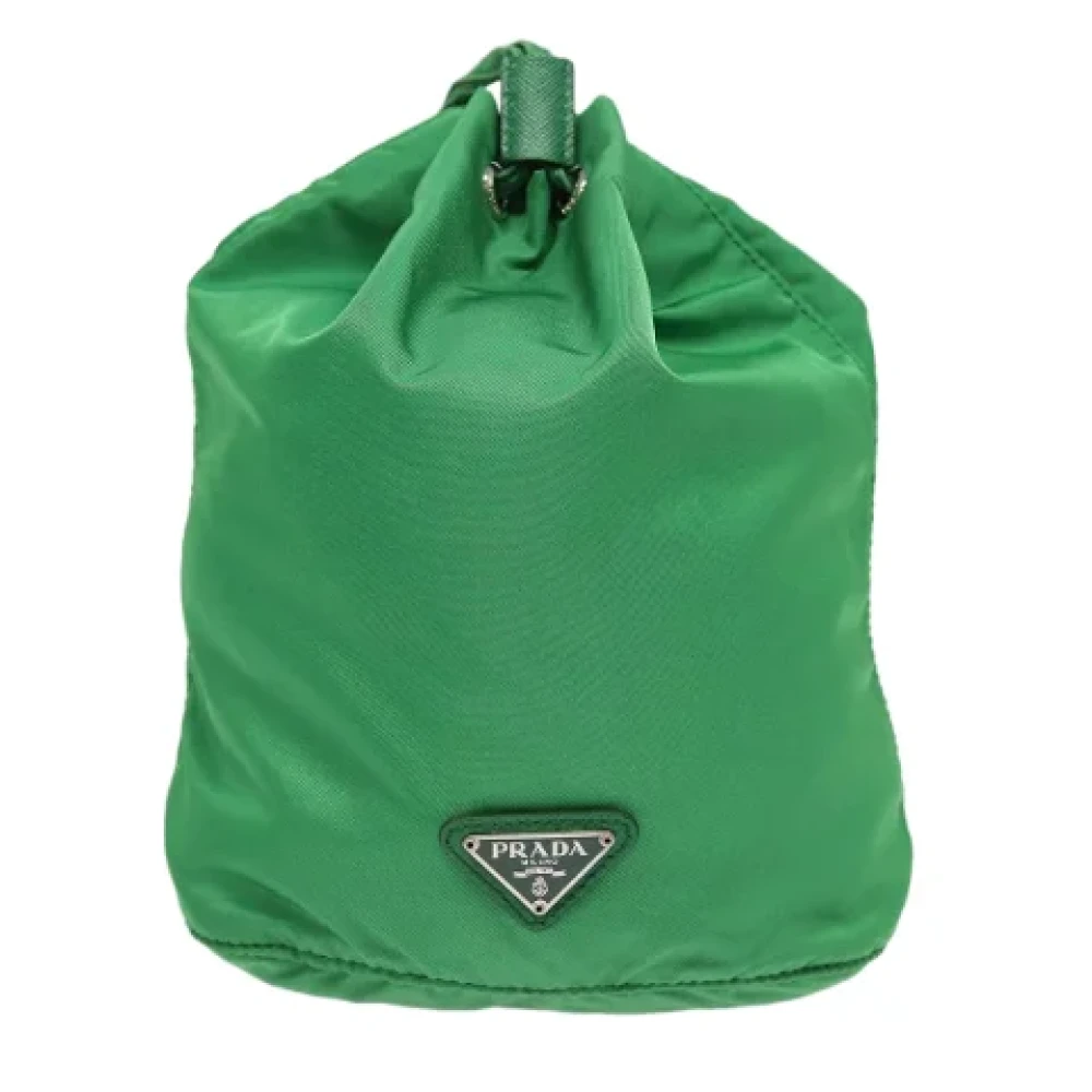 Prada Vintage Pre-owned Nylon pouches Green Dames