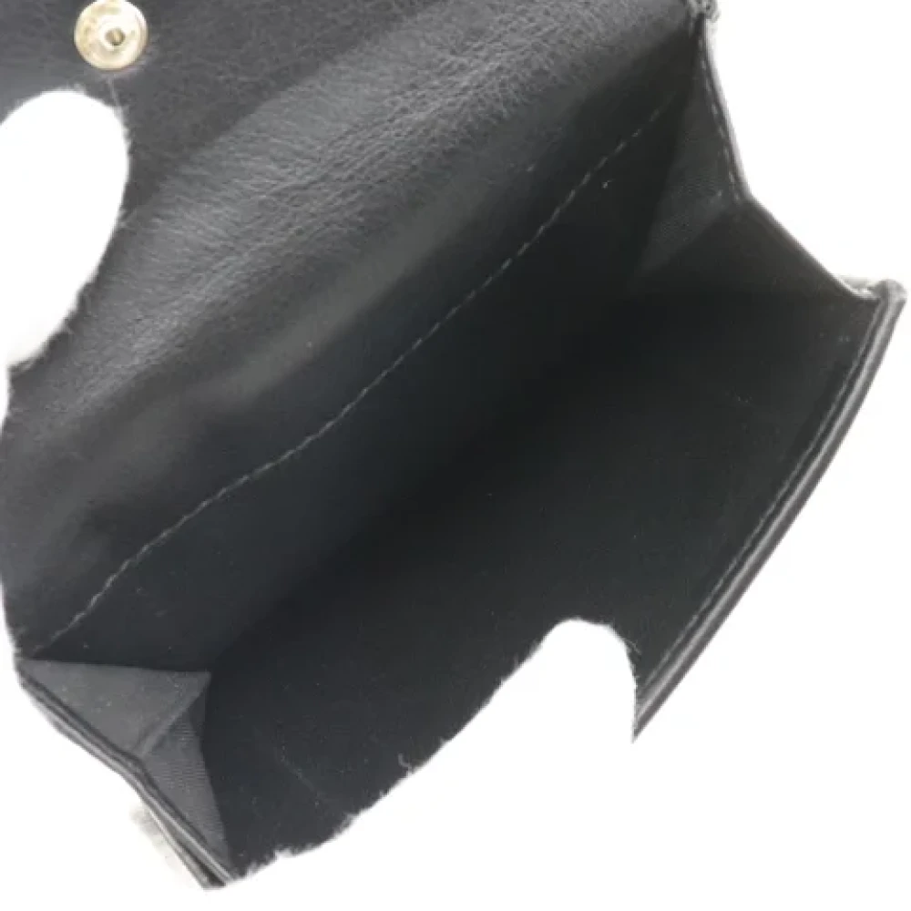 Bvlgari Vintage Pre-owned Leather wallets Black Dames