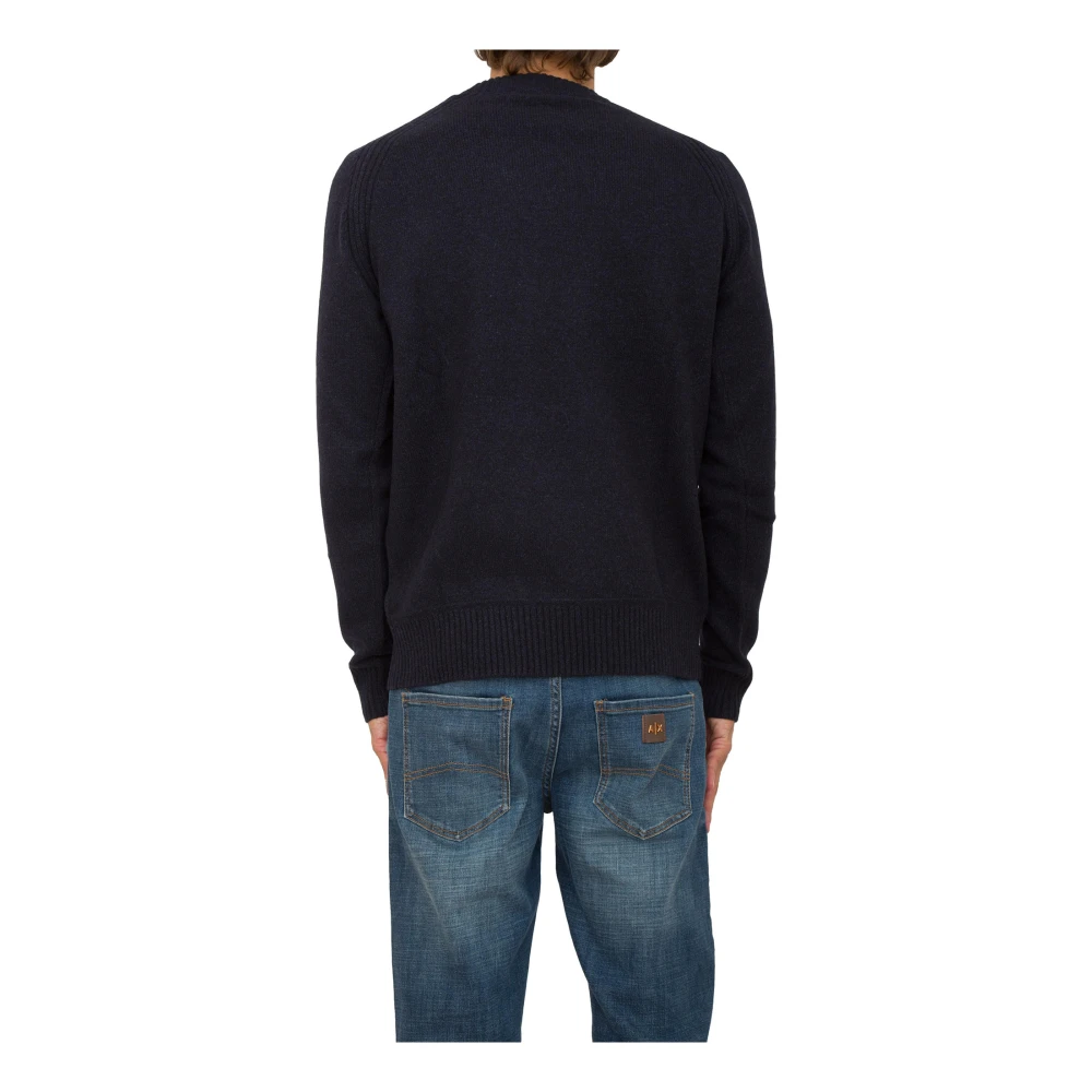 Peuterey Blauwe Gebreide Trui Blue Heren