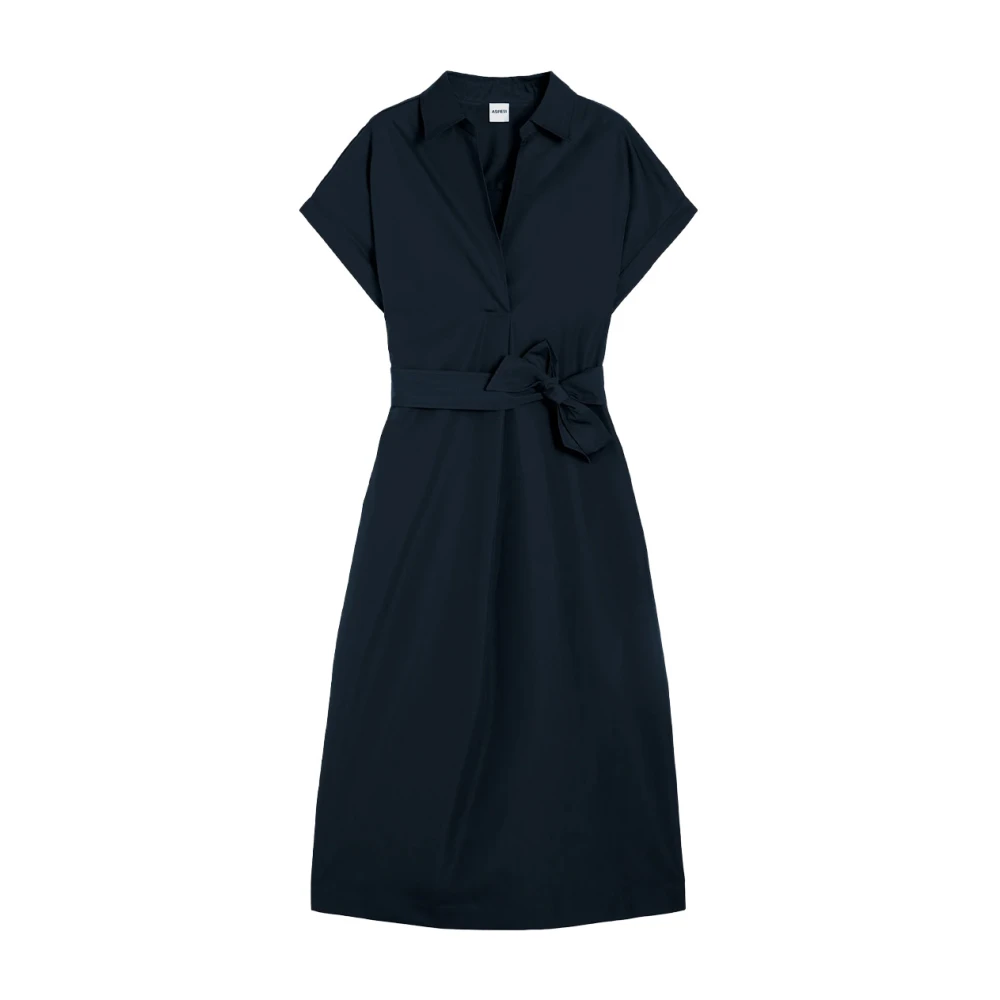 Aspesi Katoenen Lange Jurk Elegant Comfortabel Blue Dames