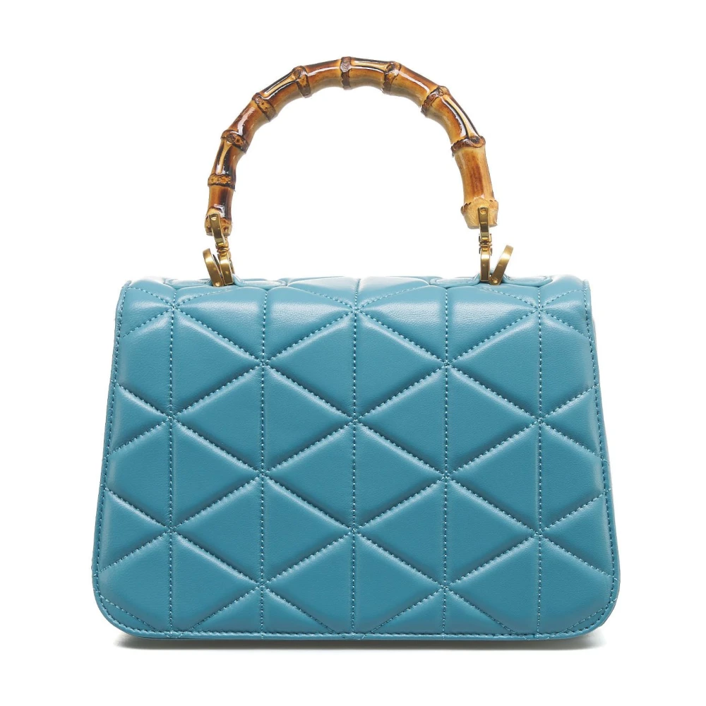 La Carrie Blauwe Leren Handtas Lea Blue Dames