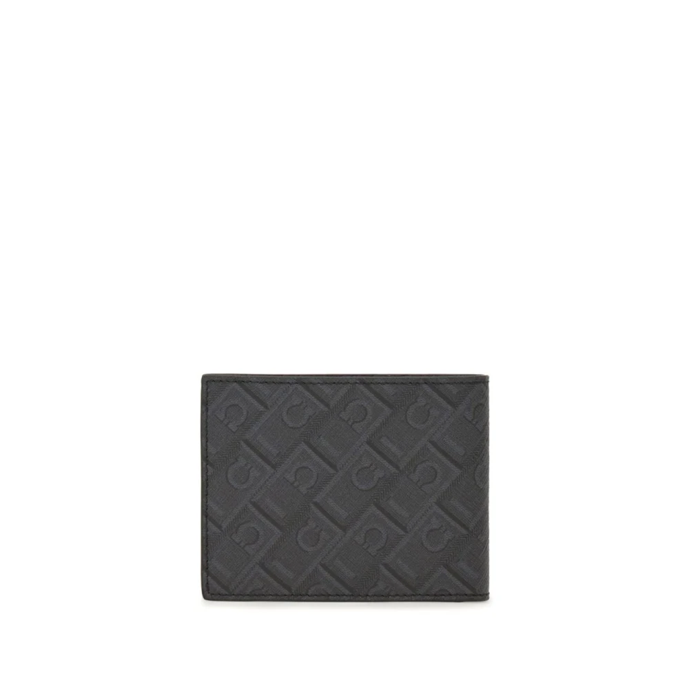 Salvatore Ferragamo Zwarte Portemonnee met Kaartsleuven Black Heren