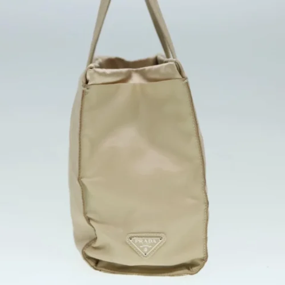 Prada Vintage Pre-owned Fabric prada-bags Beige Dames