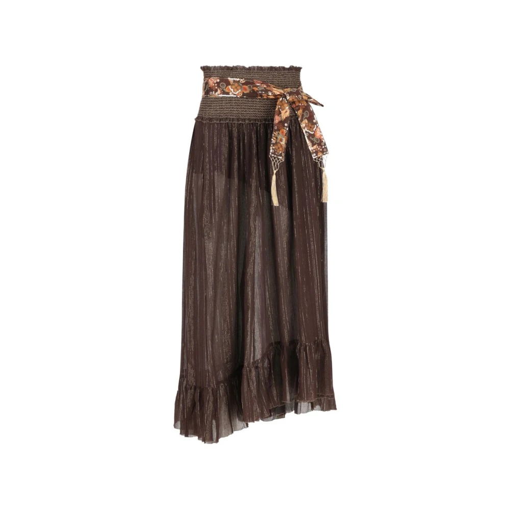 Zimmermann Skirts - Female - Midi Skirts - Brown - M - Skirts