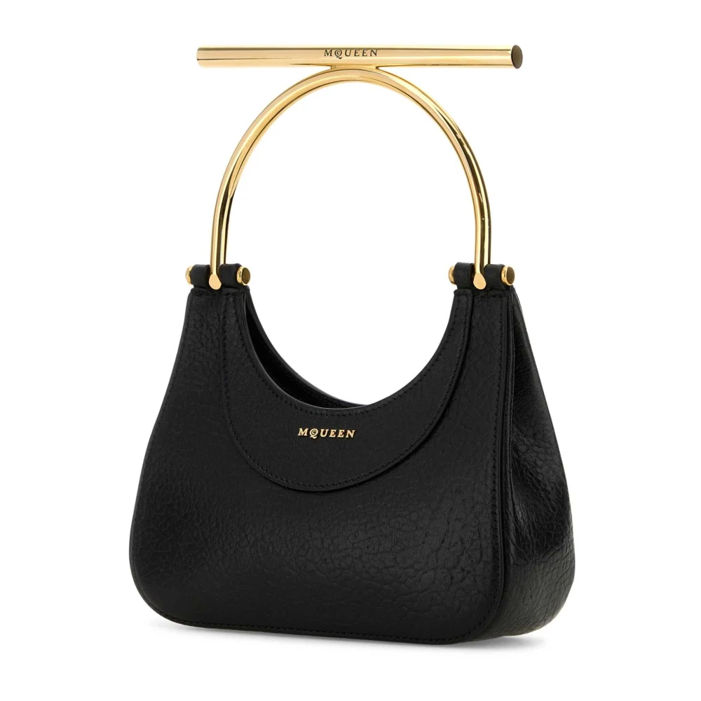 alexander mcqueen Mini Cross-Bar Handtas in Zwart Leer Black Dames