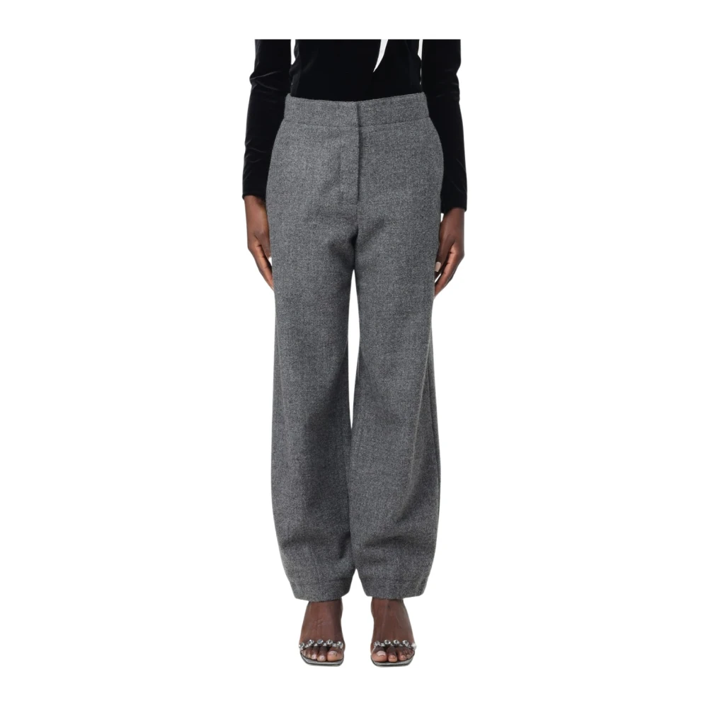 Emporio Armani Women's Gray Wide Trousers - Wide Trousers - Xs - Trousers