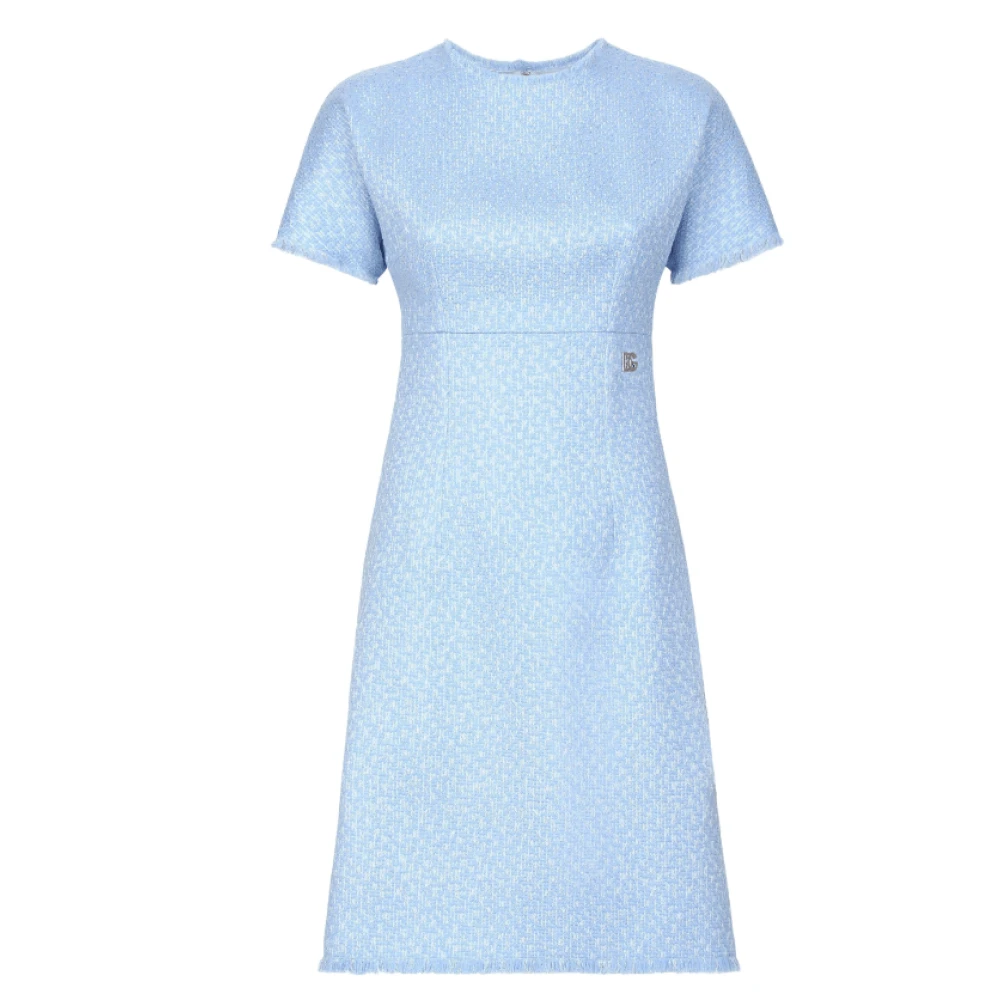Dolce & Gabbana Hemelsblauwe A-Lijn Midi Jurk Blue Dames