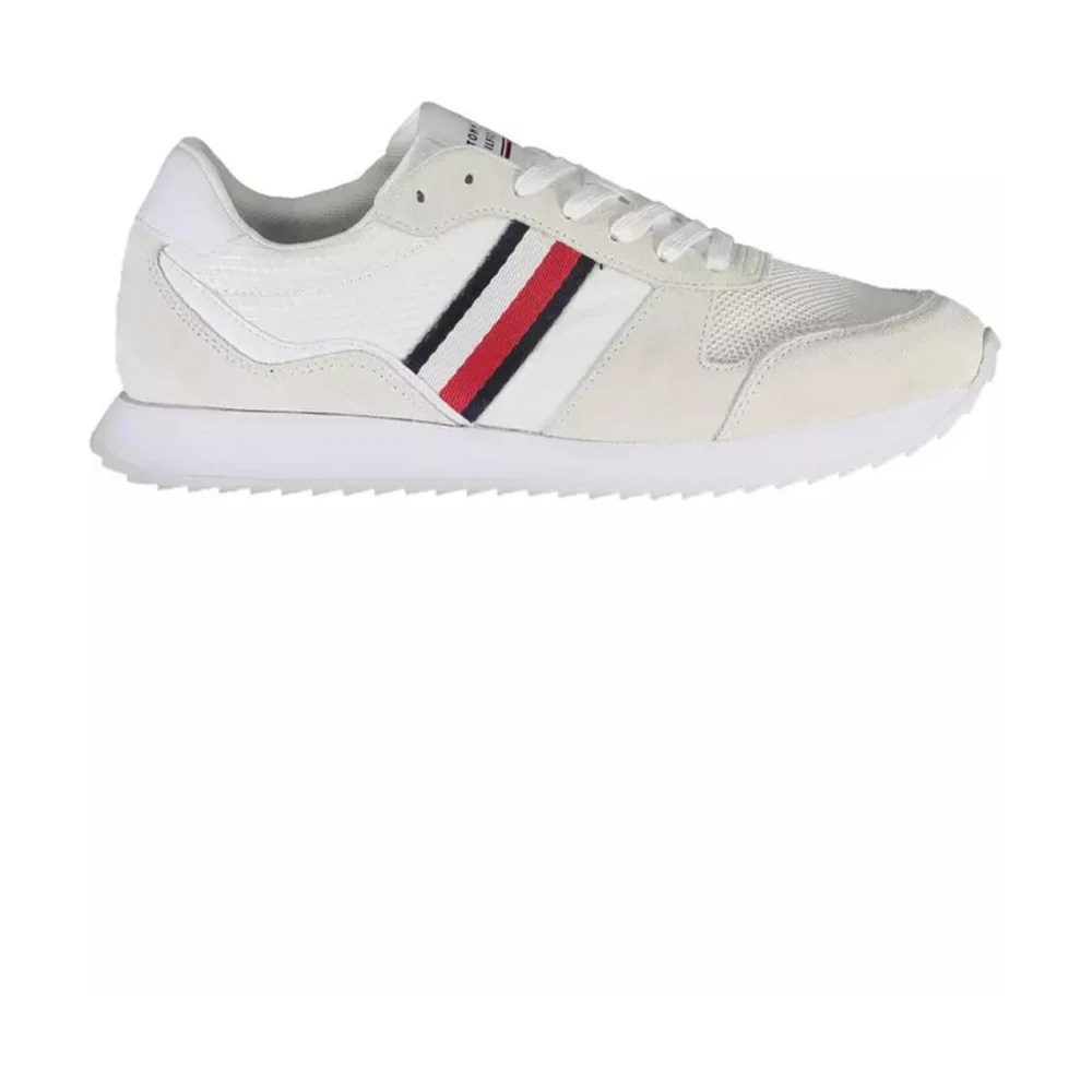 Tommy Hilfiger Men's White Sneakers, 11 Uk, Eco-Friendly Heritage Sneaker With Contrasting Details