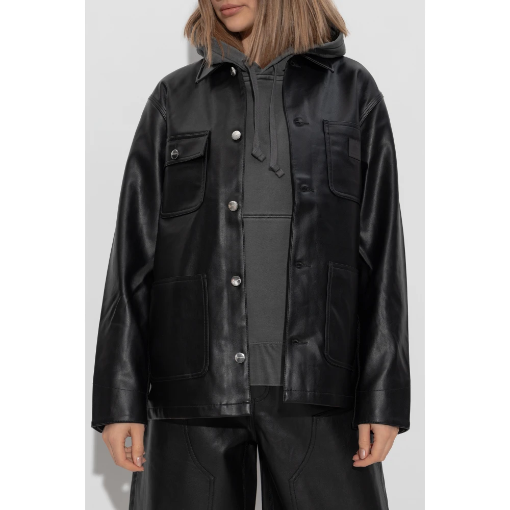 Carhartt WIP Jas gemaakt van eco-leer Black Dames