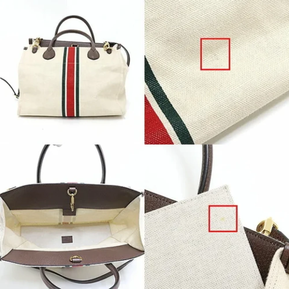Gucci Vintage Pre-owned Fabric gucci-bags Beige Dames