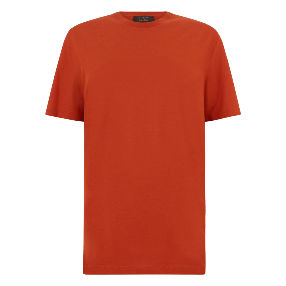 Slowear Men's Orange T-Shirts, 2XL, Cotton T-Shirt