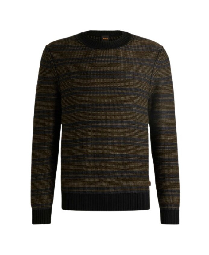 pull-noir-avec-col-rond-a-motif