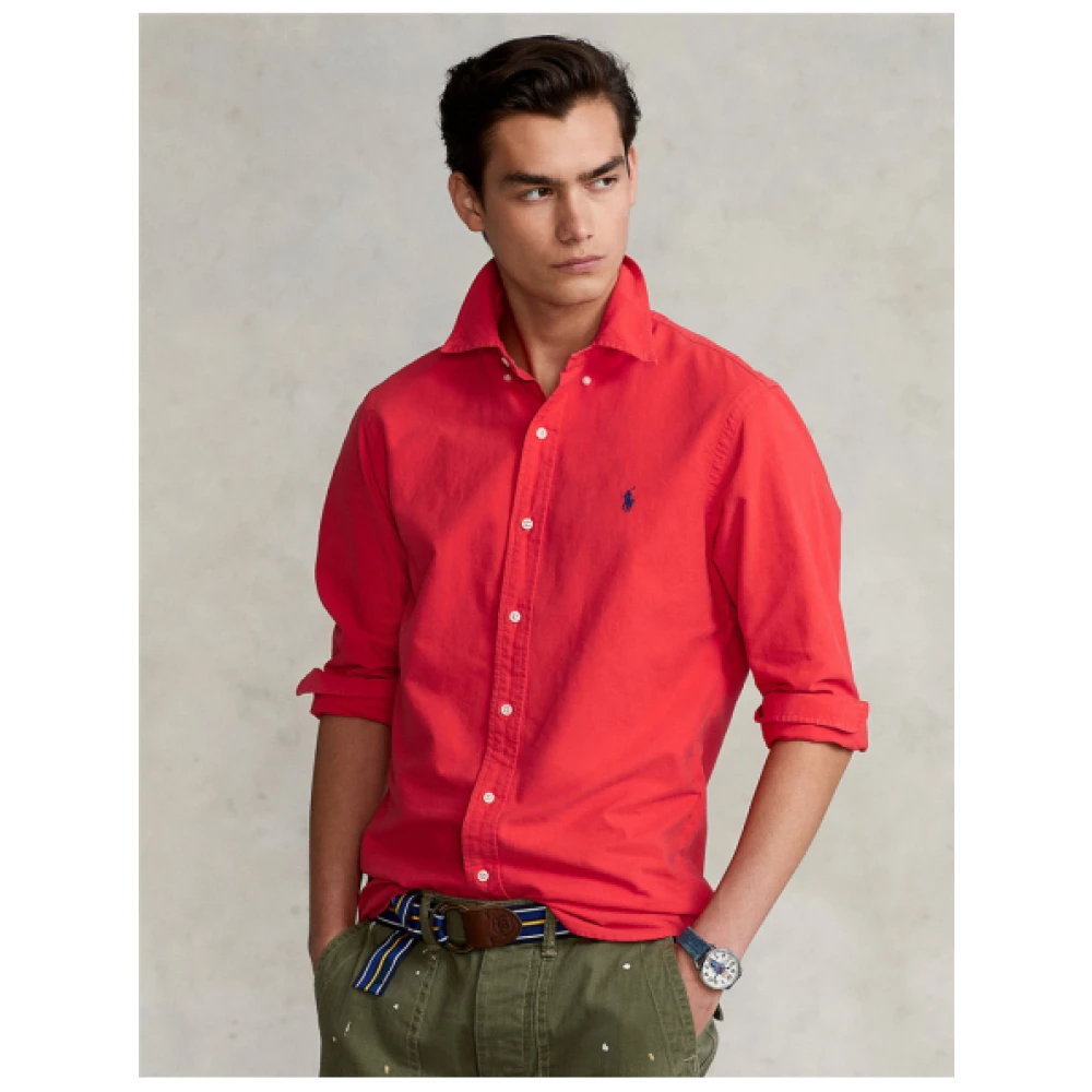 Polo Ralph Lauren Casual Shirts Red Heren