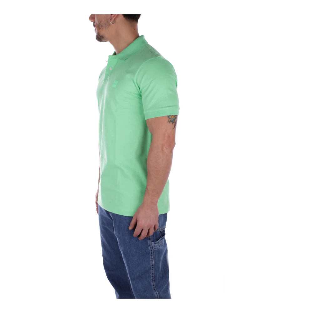 Hugo Boss Heren Logo Front Polo Shirt Green Heren
