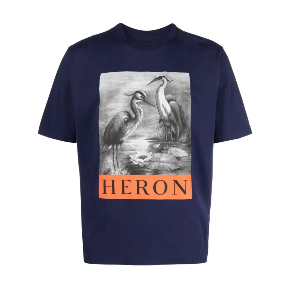 Heron Preston Blauw Grafisch Print T-shirt Blue Heren