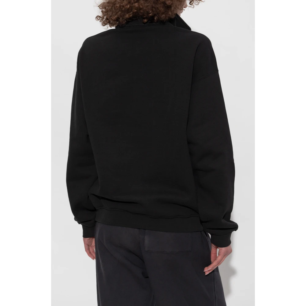Lacoste Sweatshirt met opstaande kraag Black Dames