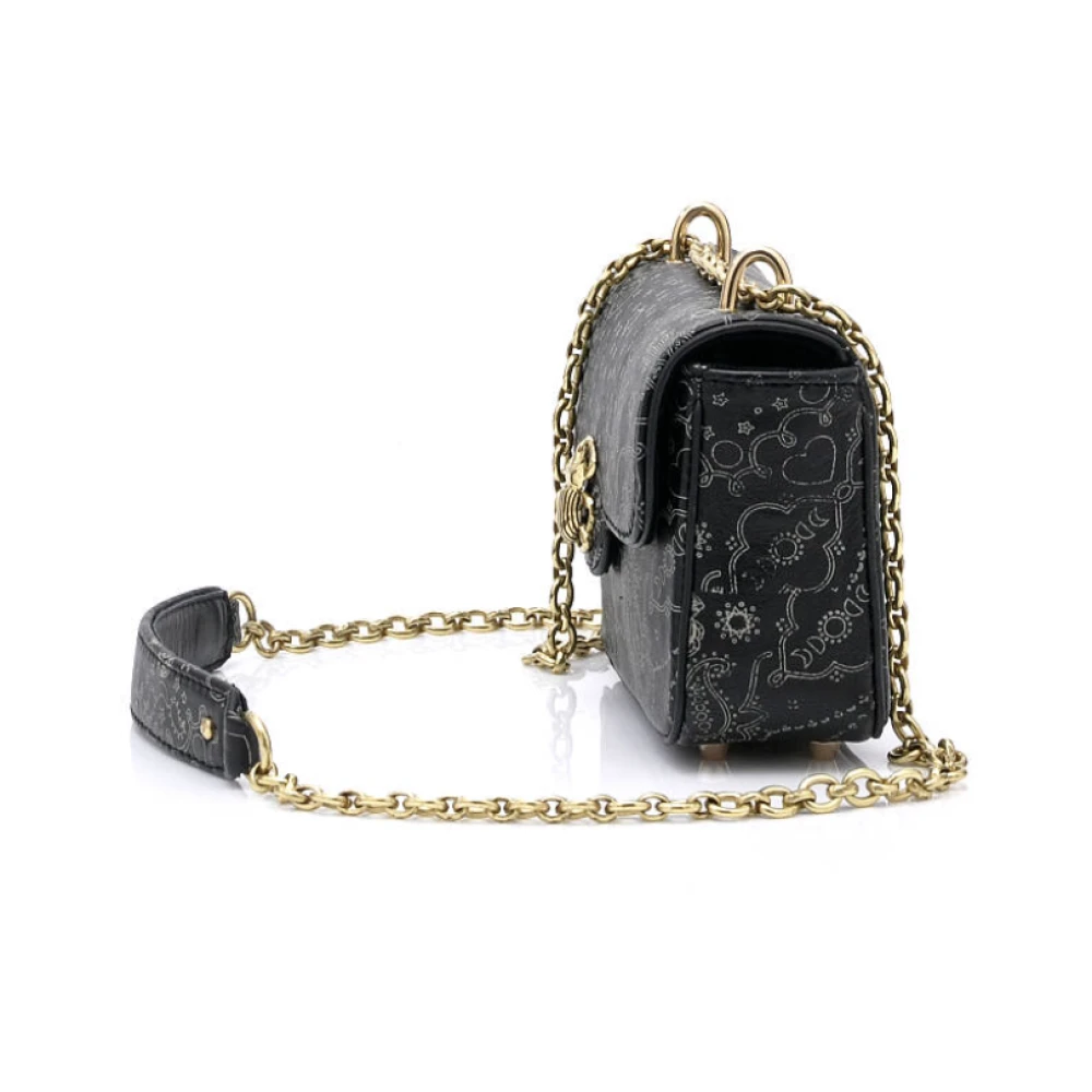 Claris Virot Mini Bandana Schoudertas met Ketting Black Dames