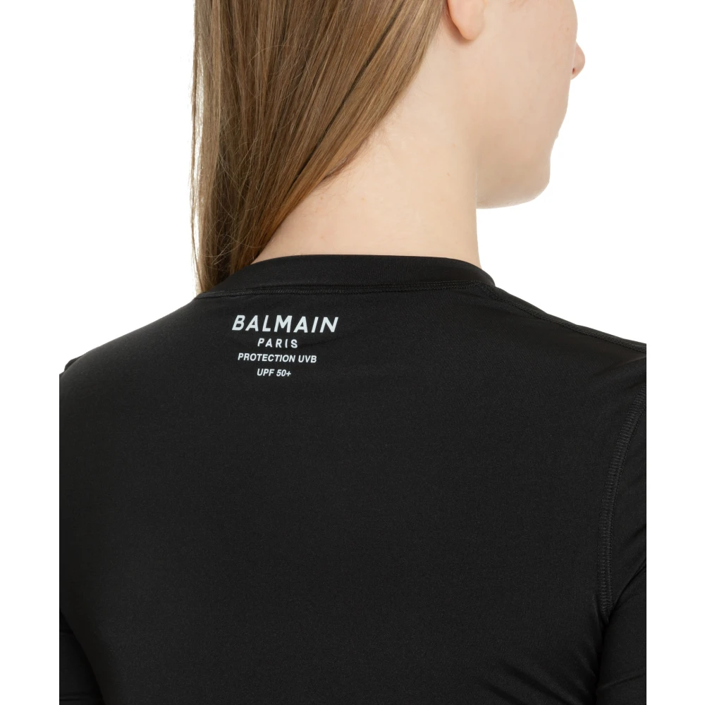 Balmain Logo T-shirt Black Dames