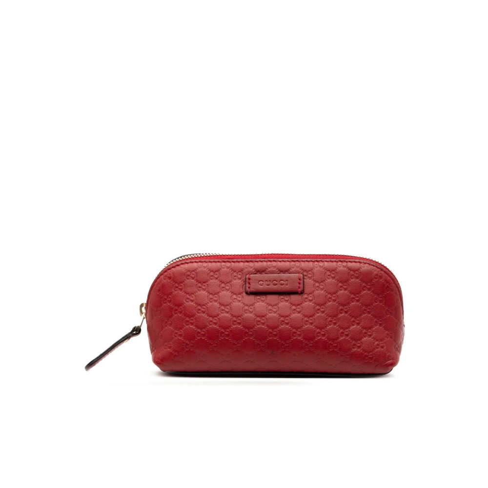 Gucci Vintage Women's Red Pre-Owned Cosmetic Pouch