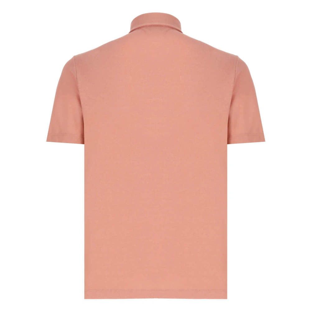 Zanone Oranje Katoenen Poloshirt voor Mannen Orange Heren