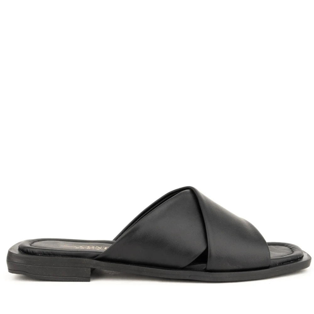La Conte Women's Black Sliders, 7 Uk, Casual Open Slippers