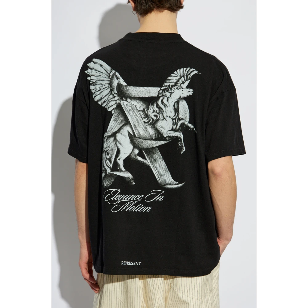 Represent T-shirt Elegance In Motion Black Heren