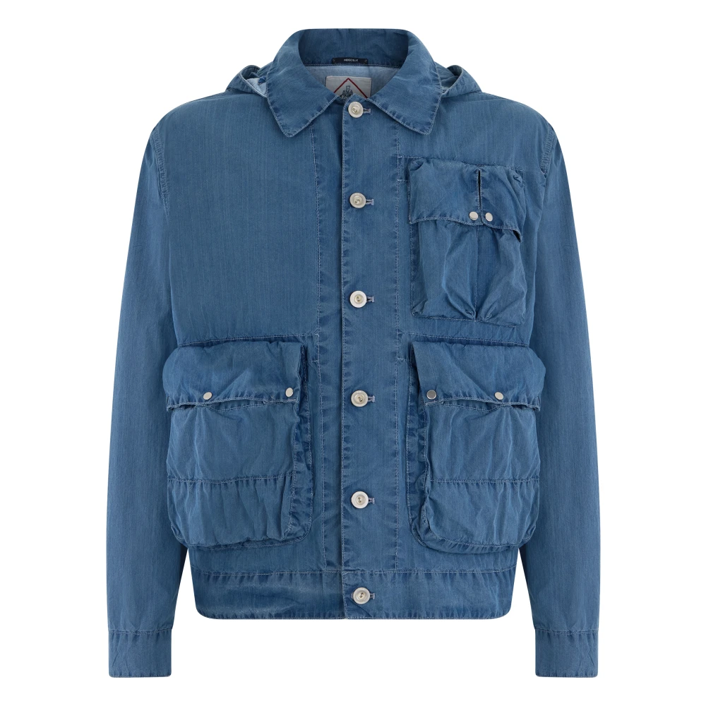 C.p. Company Men's Blue Goggle Hooded Jacket - Denim Jackets - M - Jackets