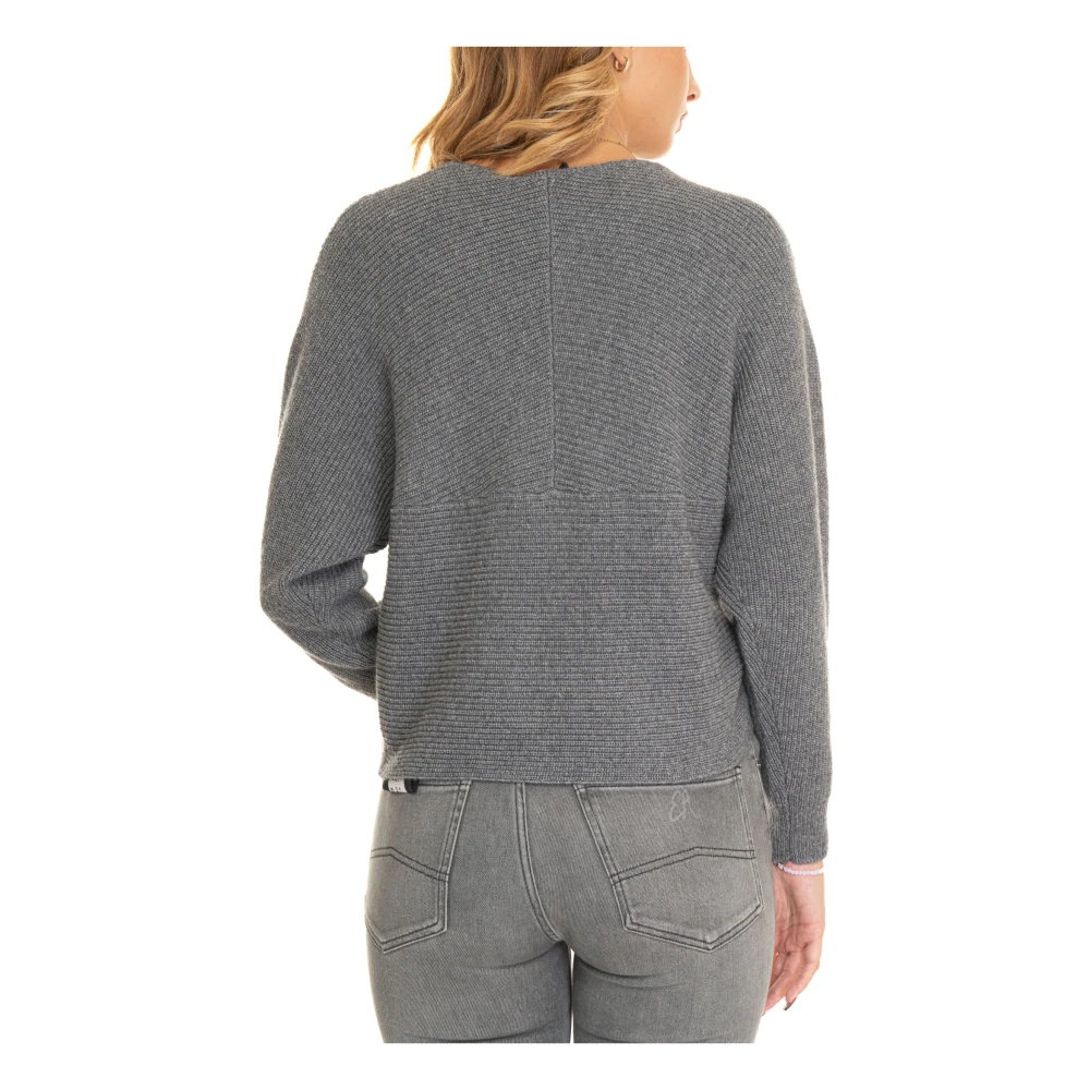 Pennyblack Gekruiste Voorkant Wollen Trui Gray Dames