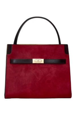 Haircalf Button-Closure Shoulder Bag