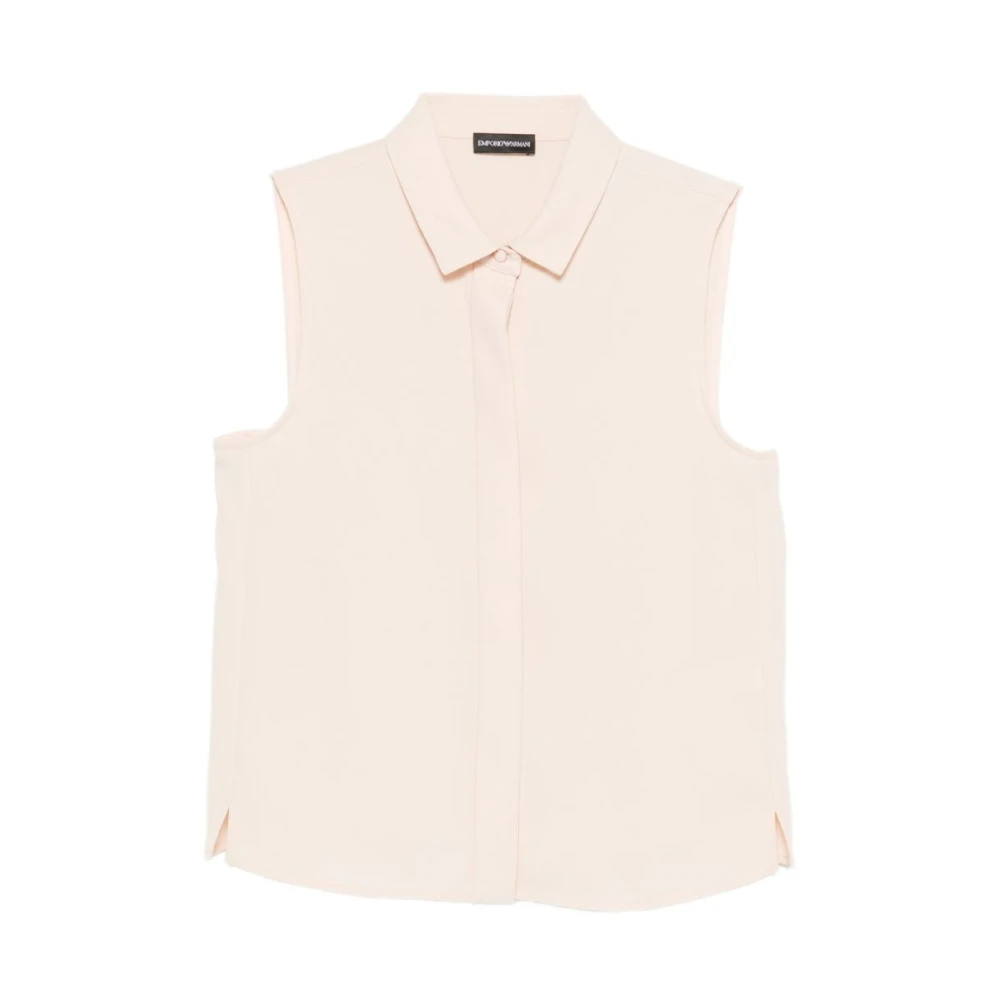 Emporio Armani Mujer Beige Camisetas, Talla: 2XS