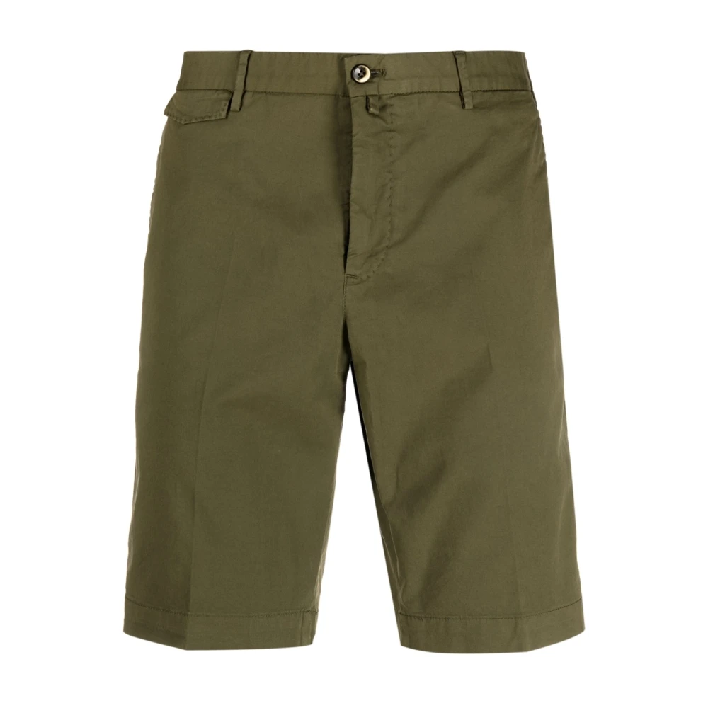 PT Torino Groene katoenen shorts met knoopsluiting Green Heren