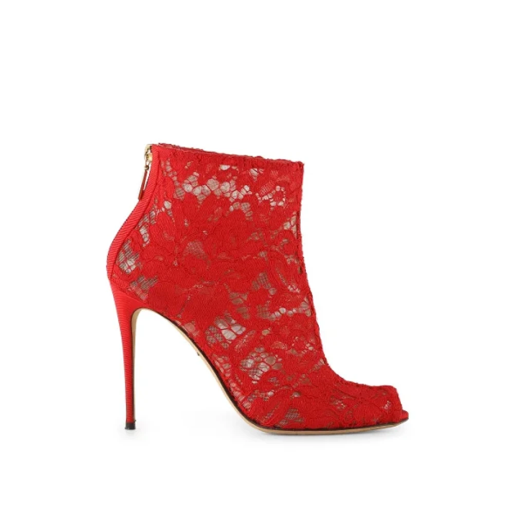 Dolce & Gabbana Pre-owned Plastic boots Red Dames