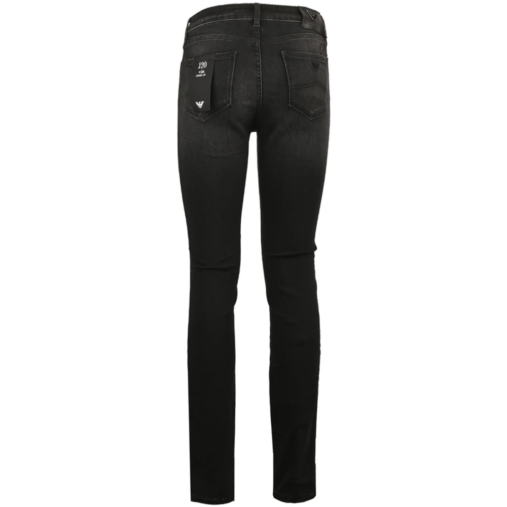 Emporio Armani Moderne Stijl Hoge Taille Skinny Jeans Black Dames
