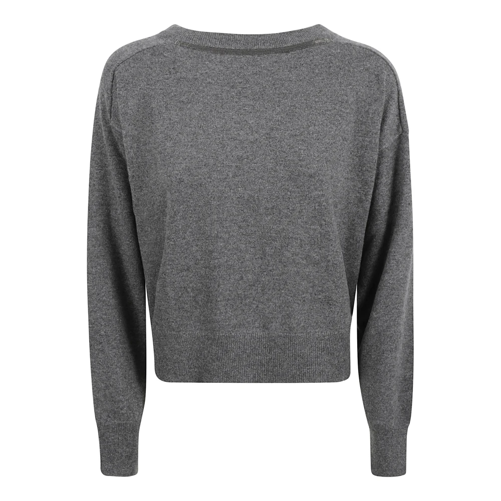 BRUNELLO CUCINELLI Kasjmier Trui in Grijs Gray Dames