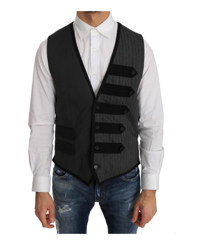 gilet-gris-a-motif-torrero