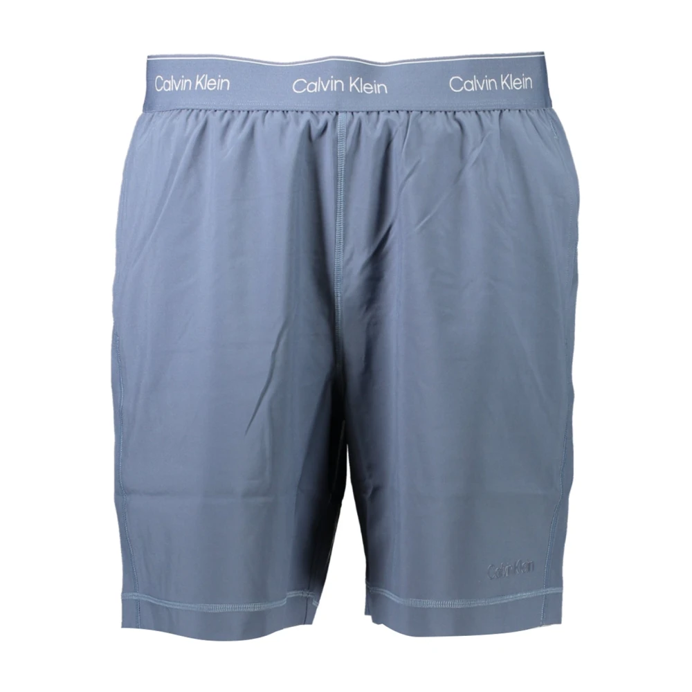Calvin Klein Men's Blue Sport Shorts With Elastic Waistband