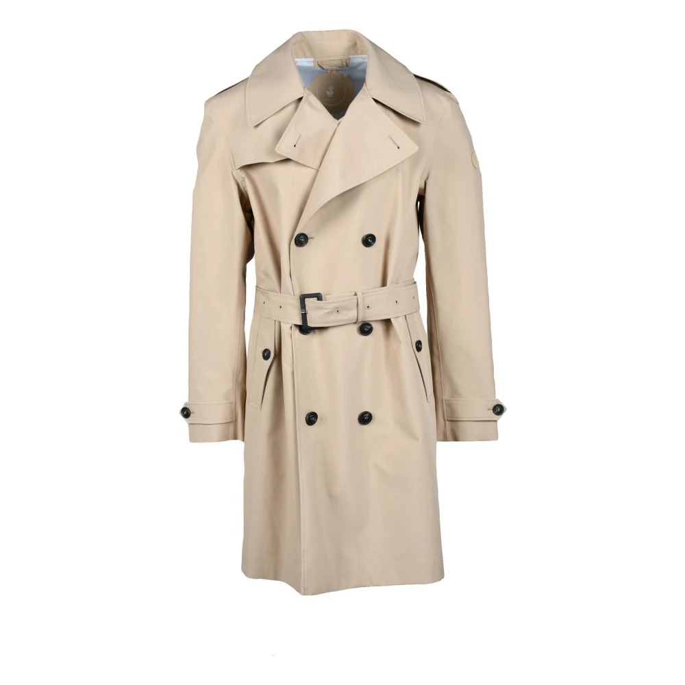 Save The Duck Klassieke Trenchcoat met Knopen Beige Heren