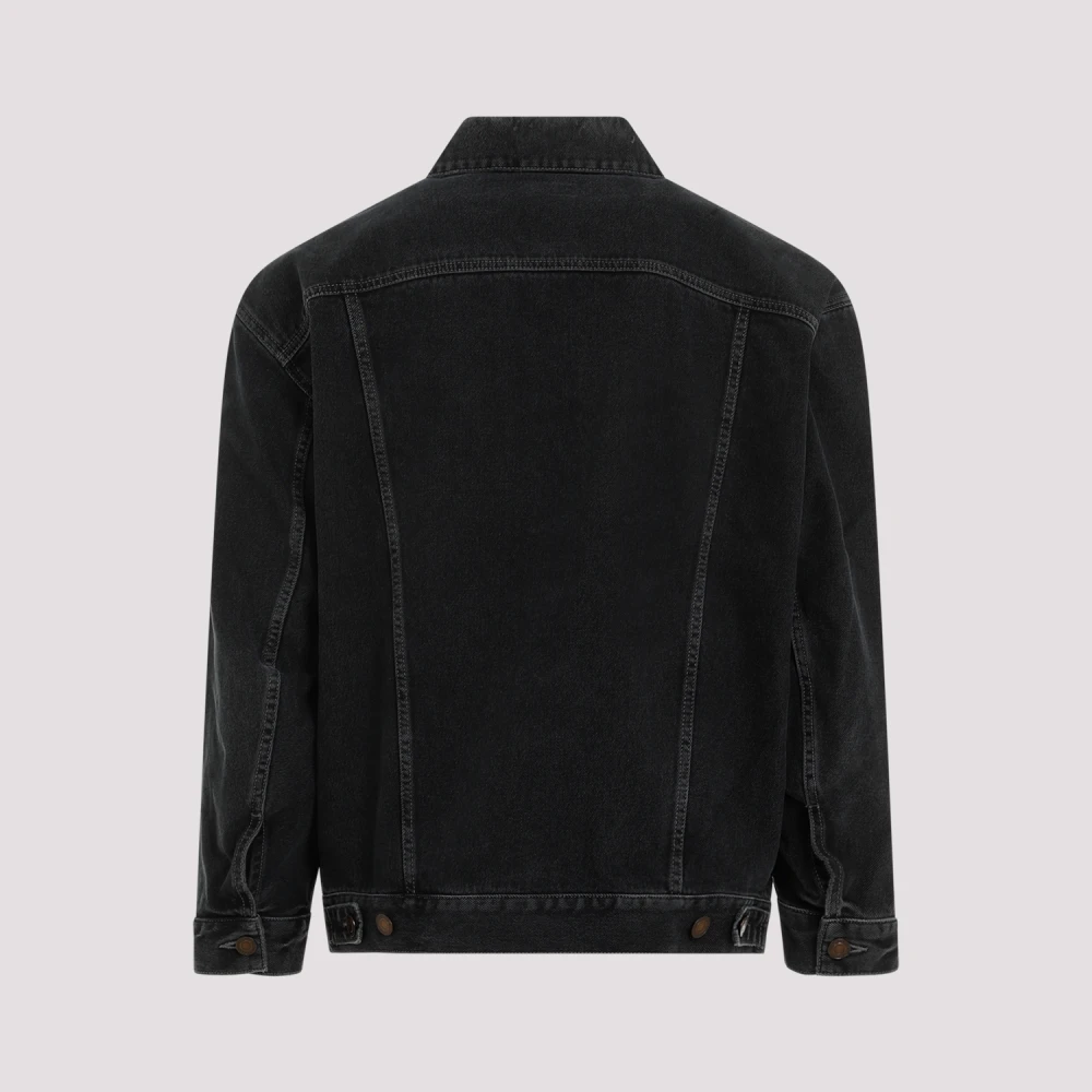 Saint Laurent Zwarte Denimjas Eivorm Black Heren