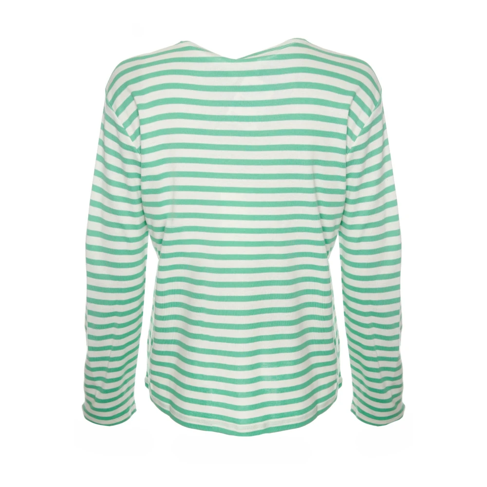 closed Round-neck Knitwear Green Dames