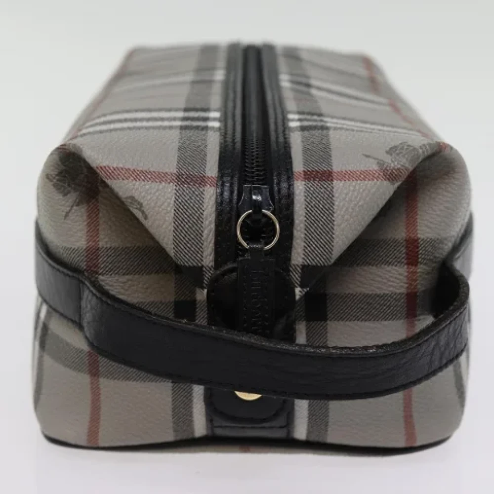 Burberry Vintage Pre-owned Canvas clutches Gray Dames