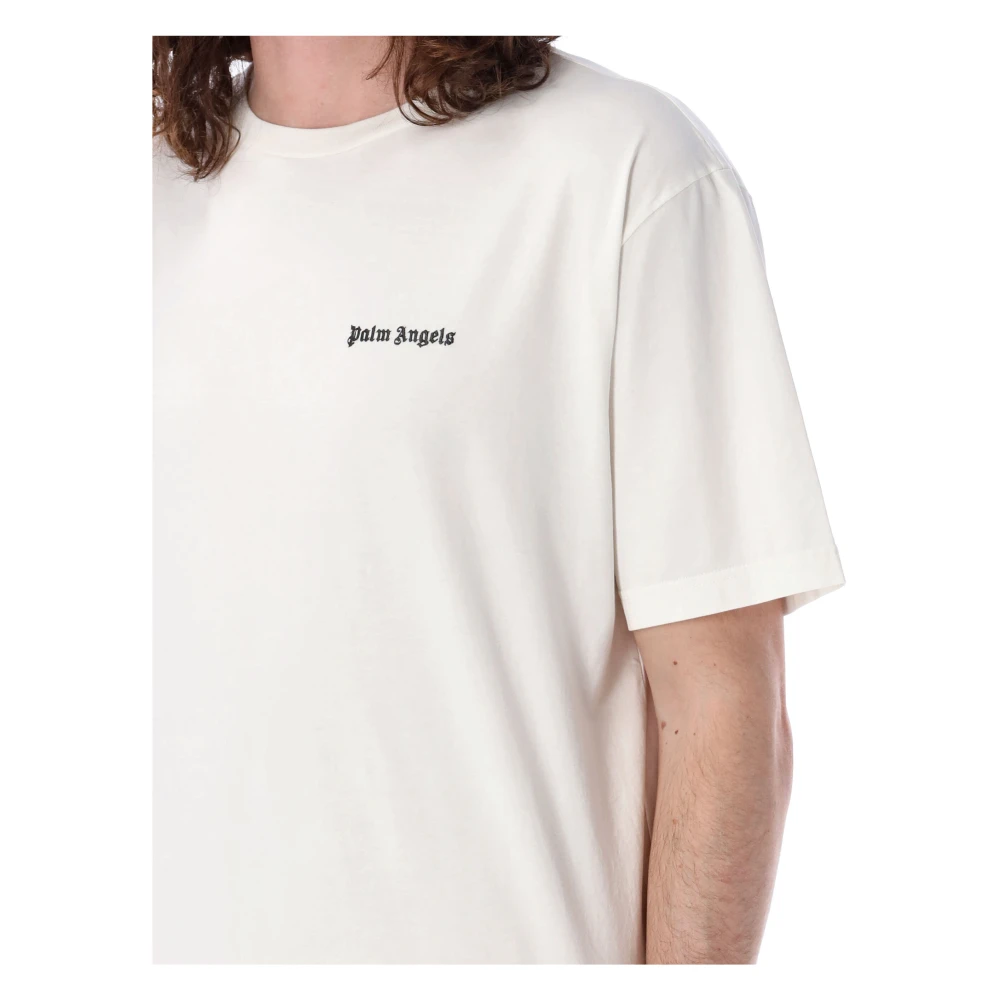 Palm Angels Klassiek Logo Slim T-Shirt White Heren