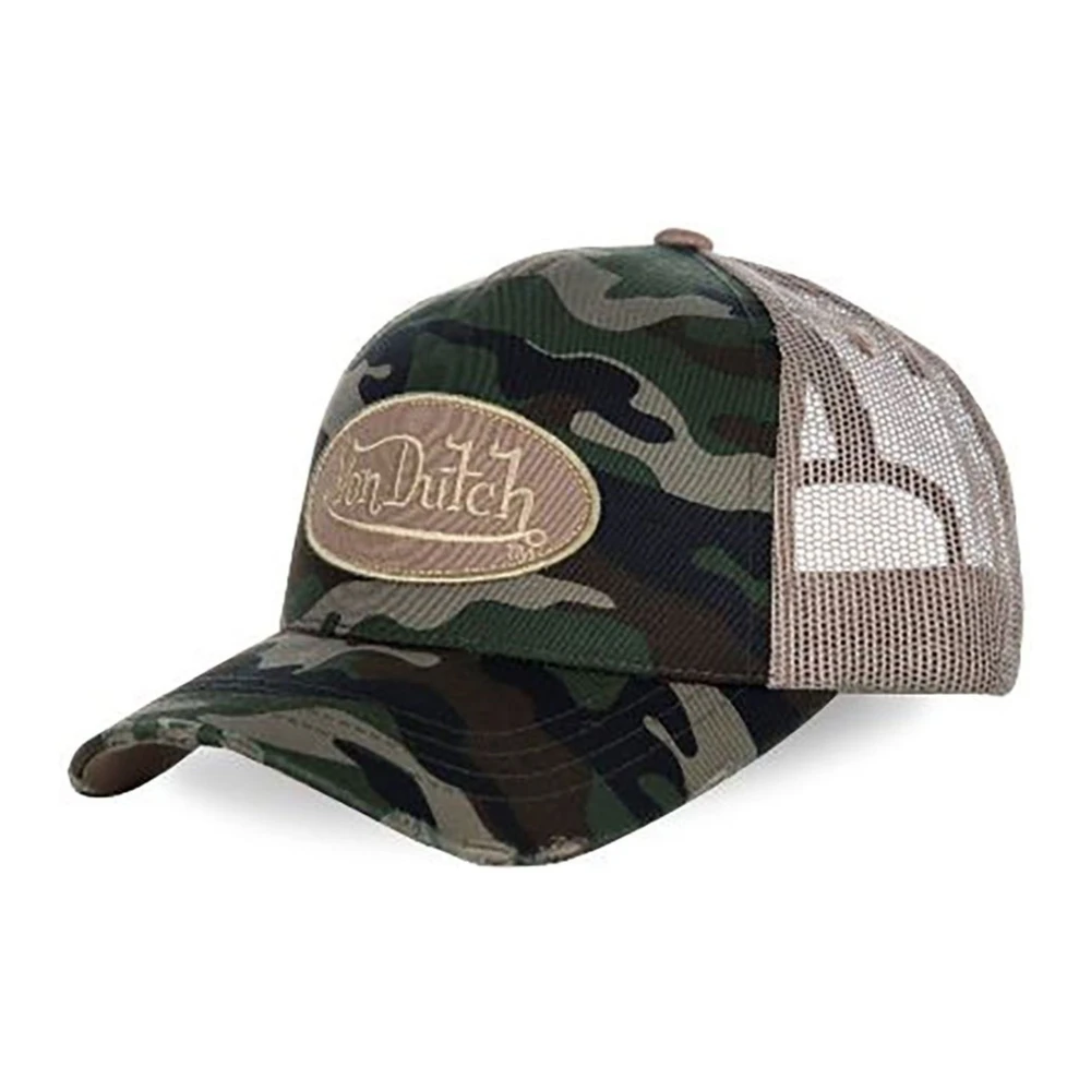 Von Dutch Groene Camo Trucker Cap Multicolor Heren