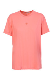 Różowa koszulka z haftowaną gwiazdą