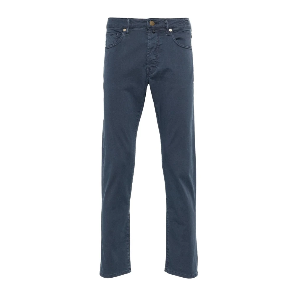 Incotex Blauwe Divisie Superfijne Katoenen Jeans Blue Heren