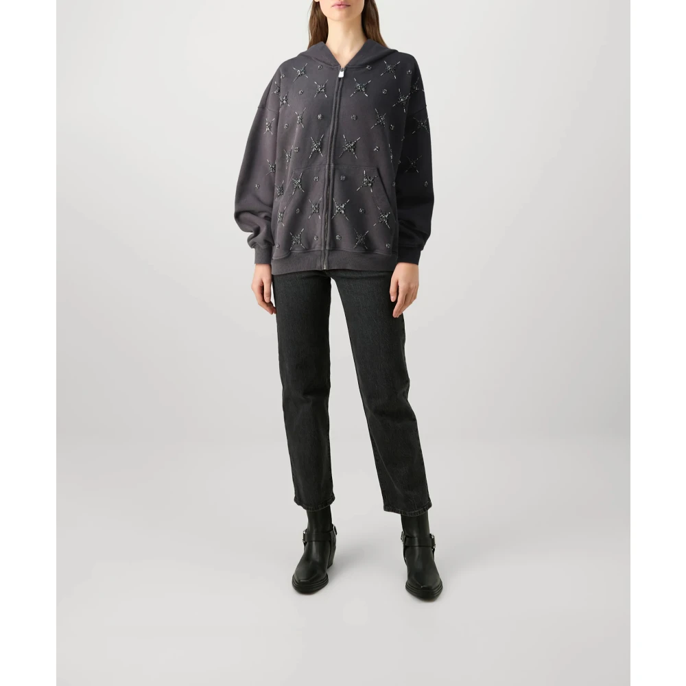 pinko Ritssluiting Sweatshirt Model Comi Gray Dames