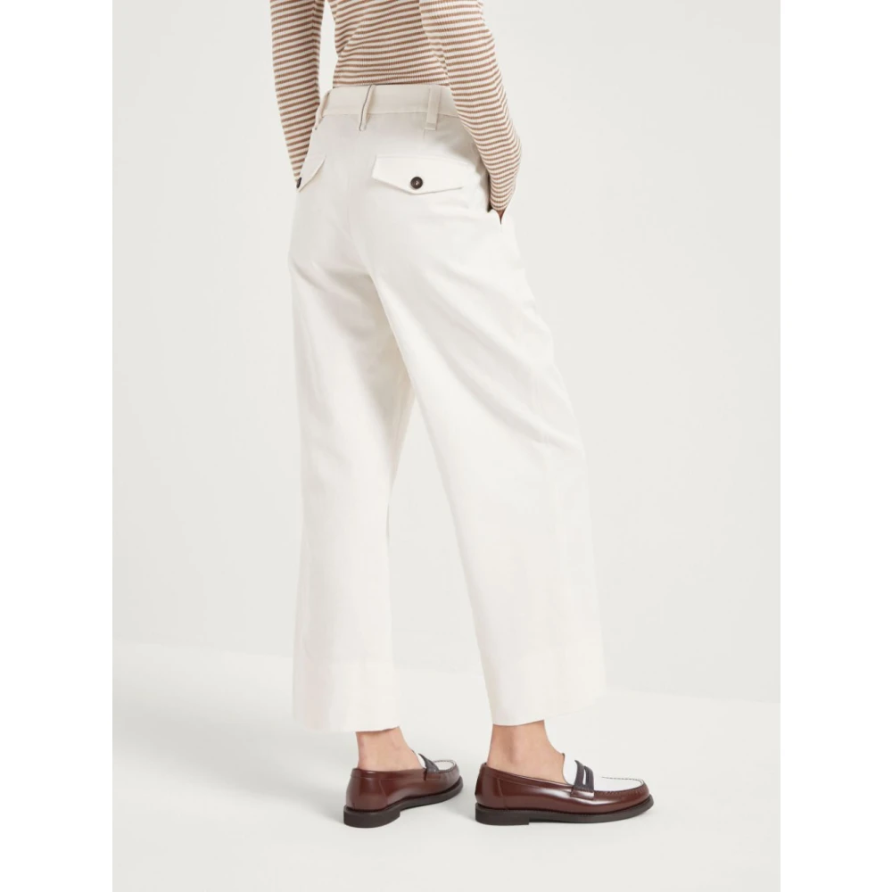 BRUNELLO CUCINELLI Witte elegante broek dameskleding White Dames