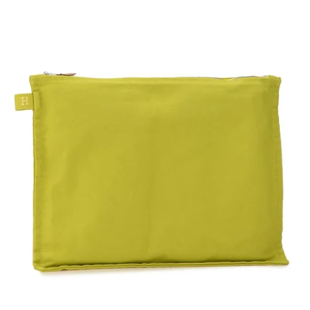 Hermès Vintage Pre-owned Leather pouches Green Dames
