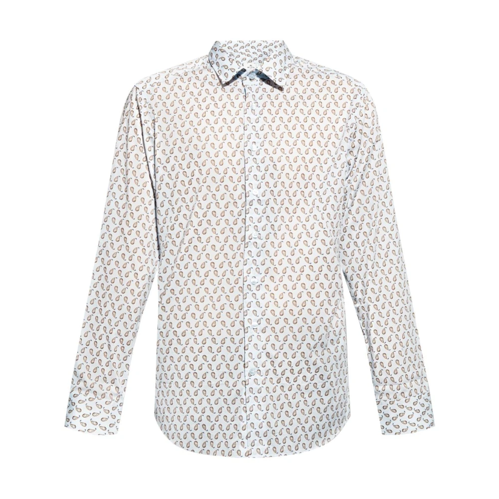 ETRO Blauwe Paisley Print Overhemd Multicolor Heren