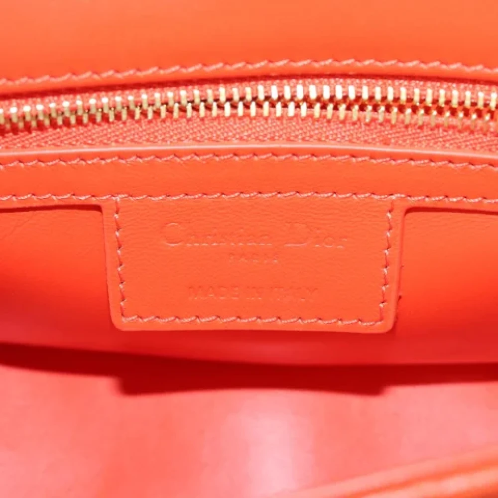 Dior Vintage Pre-owned Leather dior-bags Orange Dames